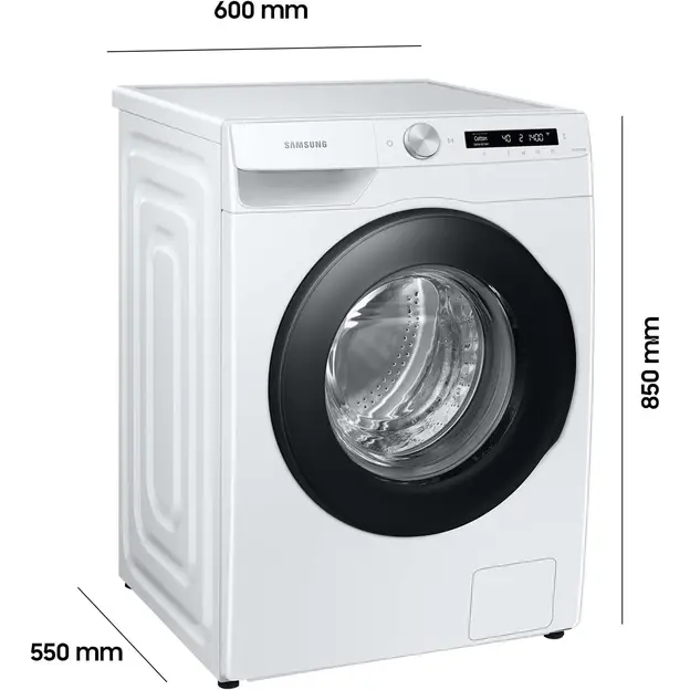 Samsung WW90T504AAWCS2 9 kg Waschmaschine mit AI Ecobubble, Hygiene-Dampf & 1400 U/min | Energieklasse A – Bild 2