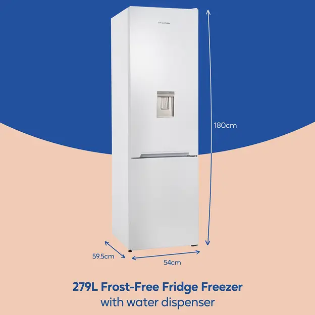 Russell Hobbs RH180FFFF551E1WWD White 54cm Wide 180cm High Freestanding Frost Free Fridge Freezer with Water Dispenser – Bild 4