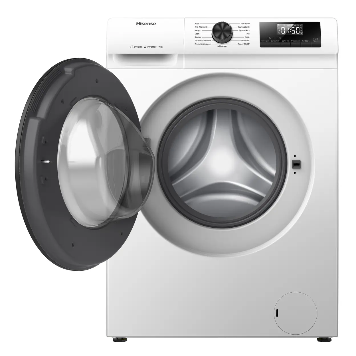 Hisense WF1Q9041BW 9 kg Waschmaschine mit Dampffunktion, 1400 U/min & Anti-Allergie-Programm | Energieklasse A | Weißhmaschine mit Dampffunktion / 9 kg / 1400 U/min / 15 Programme / Anti-Allergie-Programm / Babywäsche / AutoWash / Schnellwäsche 15 min / Daunen / Eco 40-60 °C / Power 49' / Energieklasse A / Weiß – Bild 4