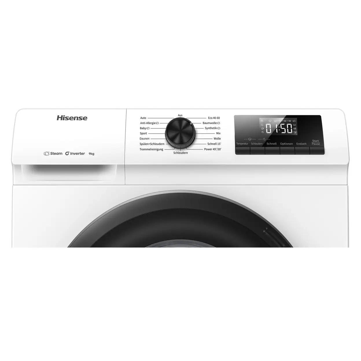 Hisense WF1Q9041BW 9 kg Waschmaschine mit Dampffunktion, 1400 U/min & Anti-Allergie-Programm | Energieklasse A | Weißhmaschine mit Dampffunktion / 9 kg / 1400 U/min / 15 Programme / Anti-Allergie-Programm / Babywäsche / AutoWash / Schnellwäsche 15 min / Daunen / Eco 40-60 °C / Power 49' / Energieklasse A / Weiß – Bild 5