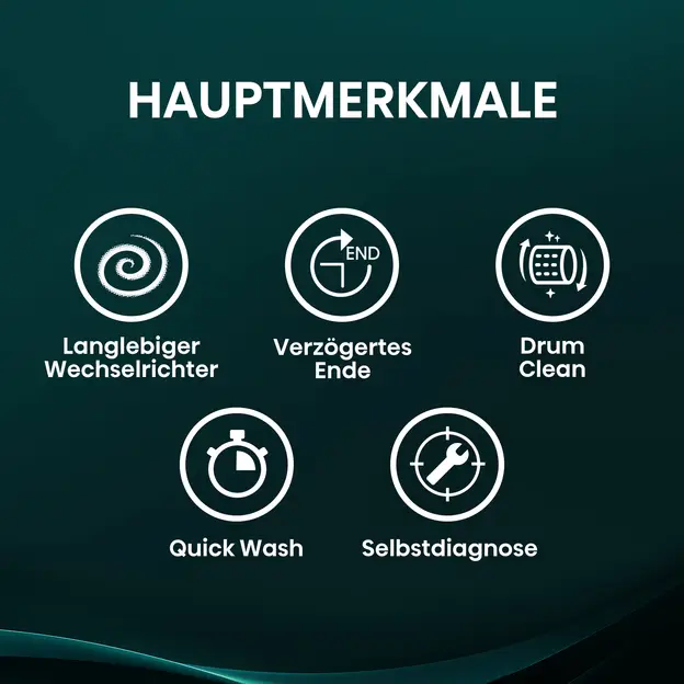 Hisense WF1Q9041BW 9 kg Waschmaschine mit Dampffunktion, 1400 U/min & Anti-Allergie-Programm | Energieklasse A | Weißhmaschine mit Dampffunktion / 9 kg / 1400 U/min / 15 Programme / Anti-Allergie-Programm / Babywäsche / AutoWash / Schnellwäsche 15 min / Daunen / Eco 40-60 °C / Power 49' / Energieklasse A / Weiß – Bild 7