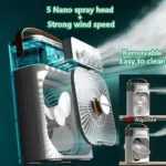 Mini Luftkühler Ventilator USB Air Cooler 3 Stufen LED Farbe Licht Tisch 3in1 ❄️ – Bild 4