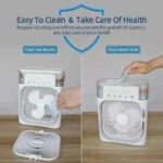 Mini Luftkühler Ventilator USB Air Cooler 3 Stufen LED Farbe Licht Tisch 3in1 ❄️ – Bild 7