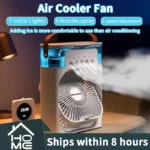 Mini Luftkühler Ventilator USB Air Cooler 3 Stufen LED Farbe Licht Tisch 3in1 ❄️ – Bild 8
