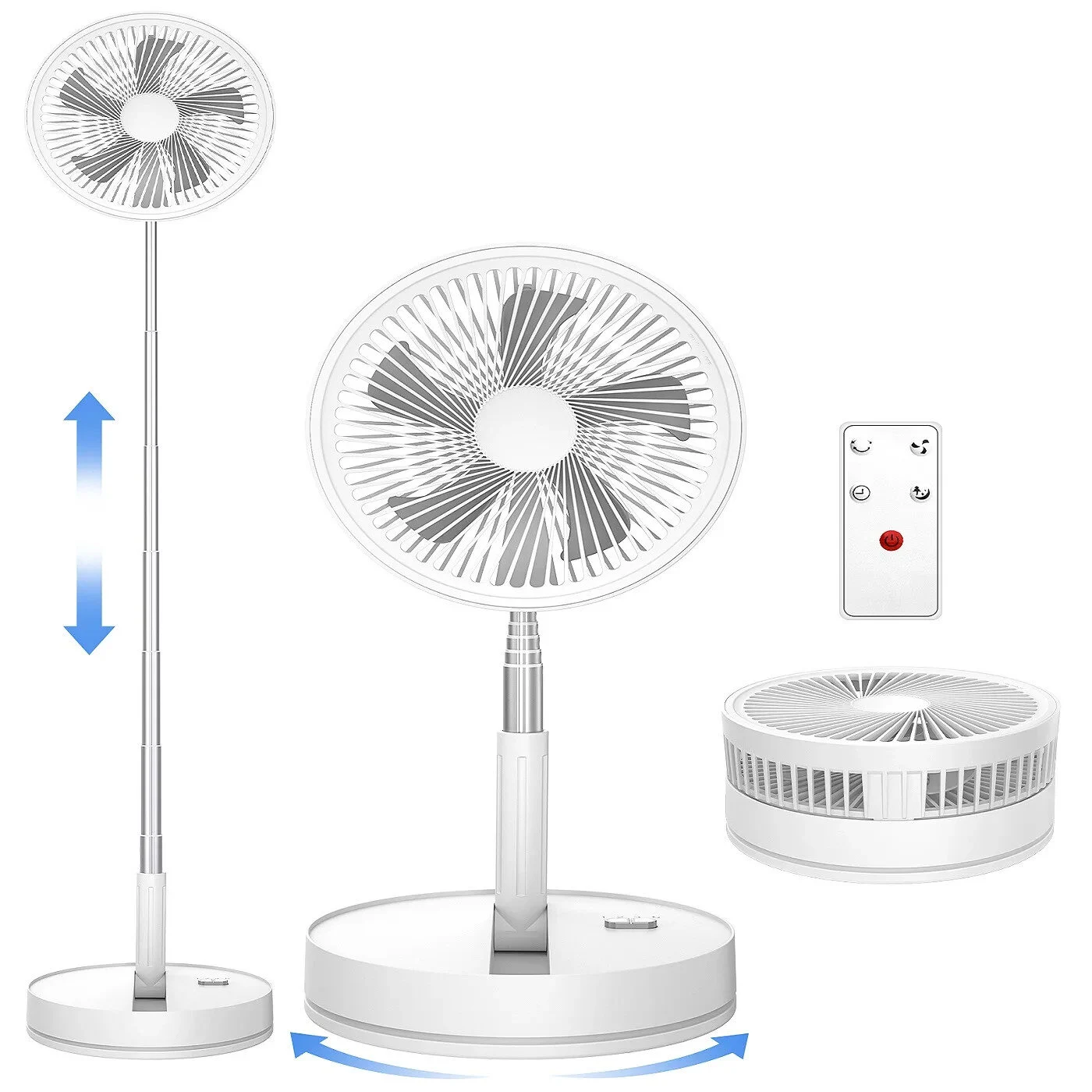 Standventilator mit Fernbedienung USB Ventilator leise Luftkühler 7200mAh Timing Standventilator mit Fernbedienung USB Ventilator leise Luftkühler 7200mAh Timing – Bild 1