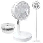 Tragbarer Ventilator, wiederaufladbar, Mini faltbar, teleskopie, Bodenventilator – Bild 7