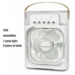 Mini Luftkühler Ventilator USB Air Cooler 3 Stufen LED Farbe Licht Tisch 3in1 ❄️