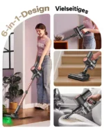 Vactidy Blitz V10 PRO 45 Min Akku-Staubsauger Handstick, 100 AW/50 kPa, LED, 2kg – Bild 8