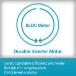 CHiQ 8kg Frontlader Waschmaschine, Weiß, Energieklasse A, Extra-breite 530mm Tro – Bild 4