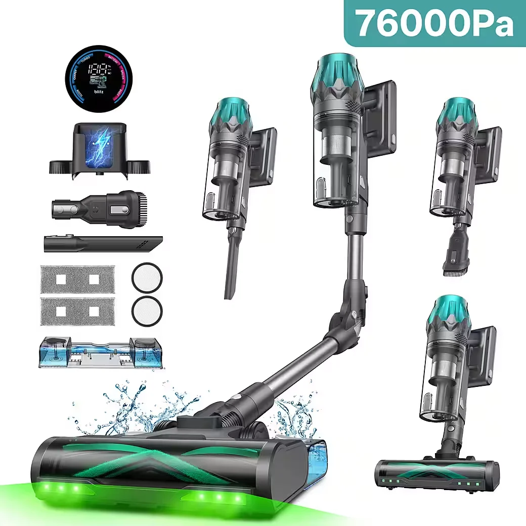 Vactidy Blitz V15 MAX, Kabellos Akku-Staubsauger, 76 kPa/60 Min/1,5L, LED,3-in-1 Vactidy Blitz V15 MAX, Kabellos Akku-Staubsauger, 76 kPa/60 Min/1,5L, LED,3-in-1 – Bild 1