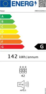 Haier Wine Bank 50 Serie 7 HWS42GDAU1 Weinkühlschrank, 2 Temperaturzonen, 42 🍾 – Bild 12