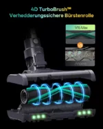 Vactidy Blitz V15 MAX, Kabellos Akku-Staubsauger, 76 kPa/60 Min/1,5L, LED,3-in-1 – Bild 6