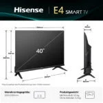 Hisense 40E4QT Fehrnseher, 40 Zoll, DLED, Smart TV, Game Mode, AI Sports Mode – Bild 2