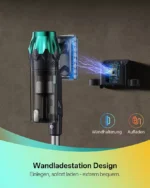 Vactidy Blitz V15 MAX, Kabellos Akku-Staubsauger, 76 kPa/60 Min/1,5L, LED,3-in-1 – Bild 10
