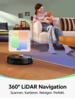 Vactidy W9 Saugroboter Wischfunktion, 8000Pa Staubsauger Roboter LiDAR Navi 50dB – Bild 2