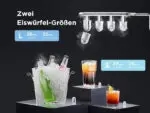 COMFEE RCI12GY Eiswürfelbereiter 1,3L❄️ 8 Eiswürfel 6 Min., 12 kg/24 Std Kompakt – Bild 11