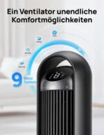 Turmventilator, 25dB ultraleise Bodenventilator, 90° Oszillation ❄ App-Steuerung – Bild 5