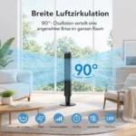 Turmventilator 106cm 42 Zoll, leiser Standventilator höhenverstell LED 12 Timer – Bild 2