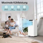 Mobiles Klimagerät, 2,6 kW kompakte 3-in-1 AC-Einheit, 33 m² kühlt ❄️Schlafmodus – Bild 3