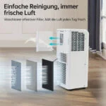 Mobiles Klimagerät, 2,6 kW kompakte 3-in-1 AC-Einheit, 33 m² kühlt ❄️Schlafmodus – Bild 7