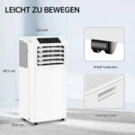 Mobiles Klimagerät, 2,6 kW kompakte 3-in-1 AC-Einheit, 33 m² kühlt ❄️Schlafmodus – Bild 10