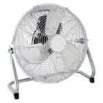 𖣘 Bodenventilator 40 cm Metall Chrom Ventilator 3 Stufen für Büro Wohnzimmer ❄️