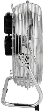 𖣘 Bodenventilator 40 cm Metall Chrom Ventilator 3 Stufen für Büro Wohnzimmer ❄️ – Bild 4