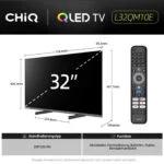 CHiQ 32-Zoll QLED Smart Google TV | Randloses Metalldesign, HDR10 Fernseher L32Q – Bild 2