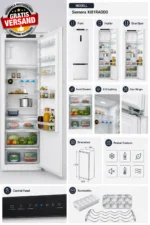 Siemens KI81RADD0 Einbaukühlschrank 310L iQ500 LED hyperFresh LED Festtür D