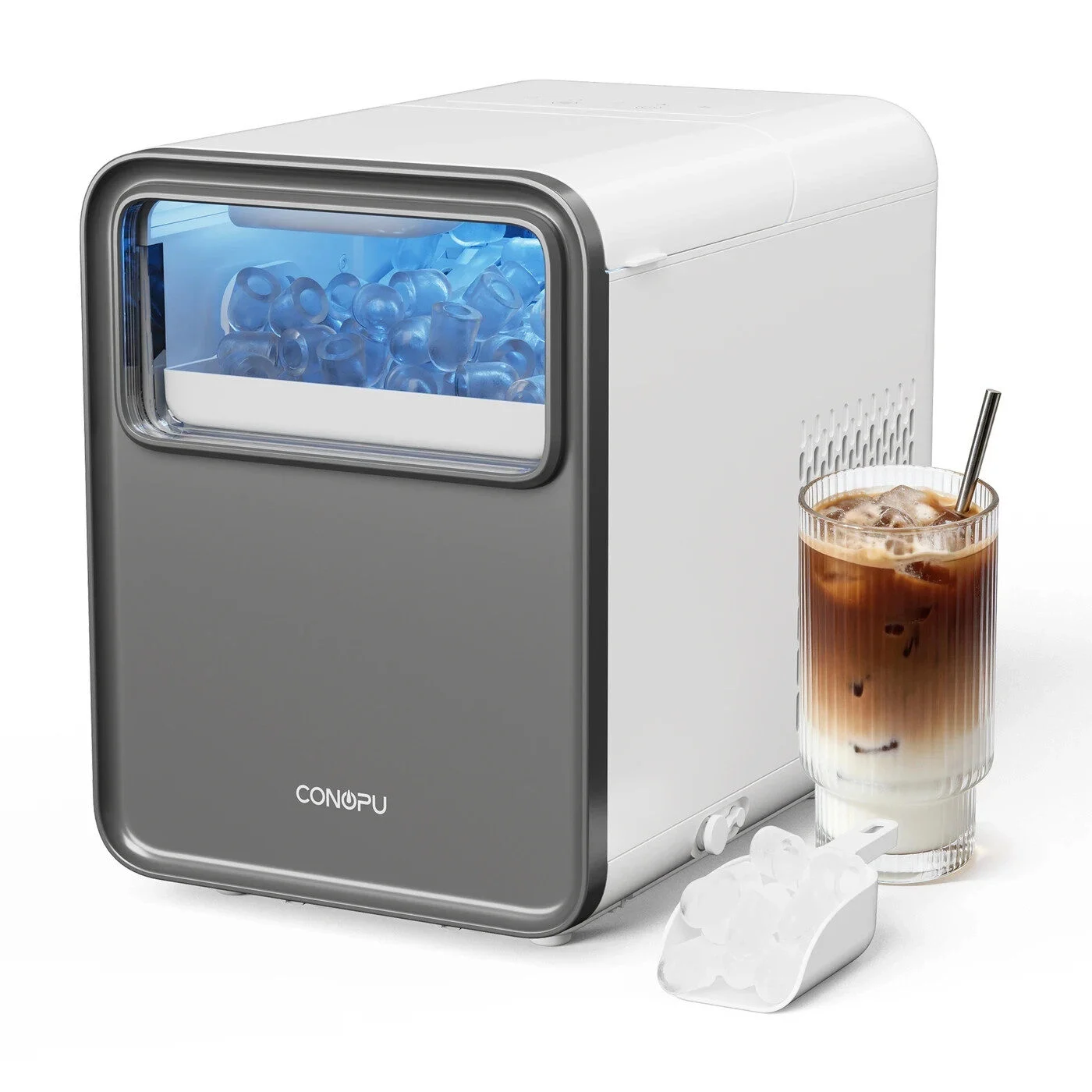 Eiswürfelmaschine 12kg/24h Eisbereiter 1,5L Selbstreinigung 2 Größen leise Küche Eiswürfelmaschine 12kg/24h Eisbereiter 1,5L Selbstreinigung 2 Größen leise Küche – Bild 1
