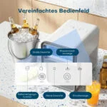 Eiswürfelmaschine 12kg/24h Eisbereiter 1,5L Selbstreinigung 2 Größen leise Küche – Bild 7
