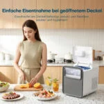 Eiswürfelmaschine 12kg/24h Eisbereiter 1,5L Selbstreinigung 2 Größen leise Küche – Bild 8