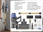 🌀Proscenic P15+ Akku Staubsauger Kabellos, 55KPa 600W 70 Min, Display, 6 Filter – Bild 2