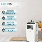 Mobile Klimaanlage Abluftschlauch, 12000 BTU, 3,5 kW, Kühlung, Lüft, Entfeuchten – Bild 5