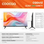 40 Zoll QLED+ Smart TV, Bluetooth FHD HDR10 Google Fernseher, Dolby 2 x 📢 Eyeca – Bild 2