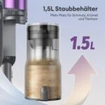 Ultenic U20 Akku Staubsauger, 55kPa/600W/60Min Kabellos Selbststehen Anti-Tangle – Bild 10