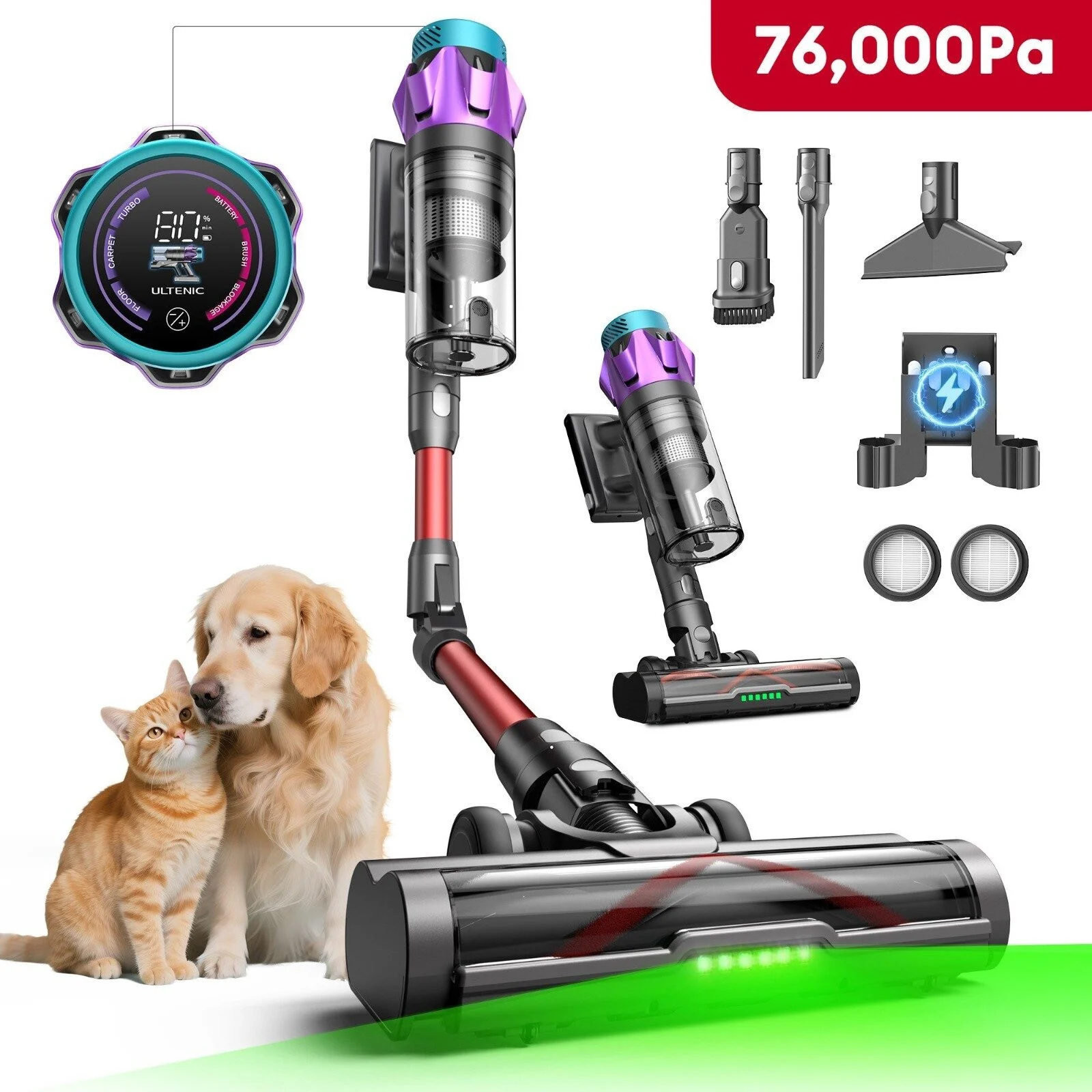 Ultenic U18 Pro Akku Staubsauger 55000Pa/600W/80Min, 1,6L Staubsauger 🌟Kabellos Ultenic U18 Pro Akku Staubsauger 55000Pa/600W/80Min, 1,6L Staubsauger 🌟Kabellos – Bild 1