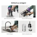 Ultenic U18 Pro Akku Staubsauger 55000Pa/600W/80Min, 1,6L Staubsauger 🌟Kabellos – Bild 4
