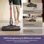 Ultenic U18 Pro Akku Staubsauger 55000Pa/600W/80Min, 1,6L Staubsauger 🌟Kabellos – Bild 13