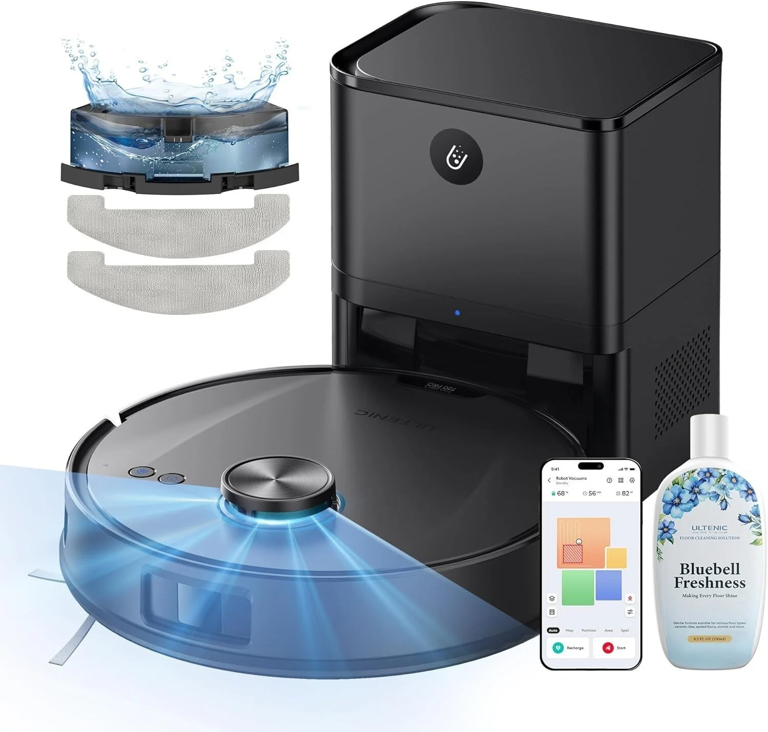 Ultenic T20 Pro Saugroboter, Wischen💦, 8kPa, Staubsauger Roboter, KI Laser, App Ultenic T20 Pro Saugroboter, Wischen💦, 8kPa, Staubsauger Roboter, KI Laser, App – Bild 1