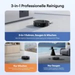 Ultenic T20 Pro Saugroboter, Wischen💦, 8kPa, Staubsauger Roboter, KI Laser, App – Bild 6