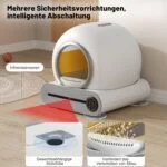 Selbstreinigende Katzentoilette, Automatisch Katzenklo, APP/65L/Gesundheitscheck – Bild 2