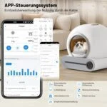 Selbstreinigende Katzentoilette, Automatisch Katzenklo, APP/65L/Gesundheitscheck – Bild 5