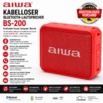 Aiwa BS-200 Roter Bluetooth Lautsprecher – Kompakt, kabellos & leistungsstark – Bild 12