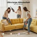 Lubluelu G30 Kabelloser Akku Staubsauger Selbststehend Bodensauger 50KPA 65Min – Bild 7