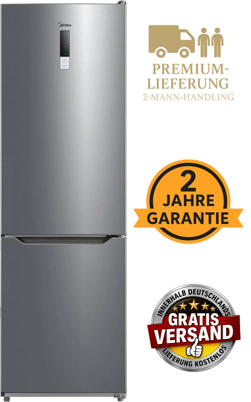 Midea Comfee 338L Kühl- Gefrierkombination Kühlschrank No Frost ⚡171 kWh Midea Comfee 338L Kühl- Gefrierkombination Kühlschrank No Frost ⚡171 kWh – Bild 1