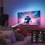 Philips 65 Zoll Fernseher  4K OLED Ambilight Smart TV 144Hz HDR Dolby 65OLED810 – Bild 3