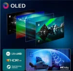 Philips 65 Zoll Fernseher  4K OLED Ambilight Smart TV 144Hz HDR Dolby 65OLED810 – Bild 7