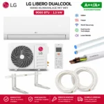 LG DUALCOOL Split-Klimaanlage 2,5 kW 9000 BTU WLAN R32 Dual Inverter Montage Set