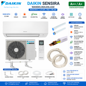 Daikin Sensira FTXC25E RXC25E Klimaanlagen-Set